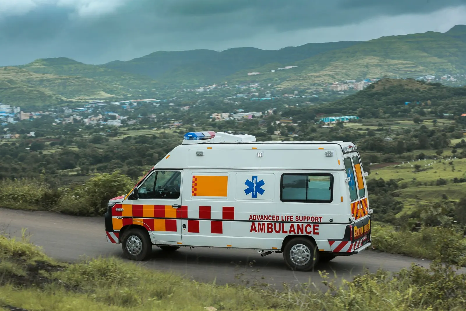 Ambulance on the road
